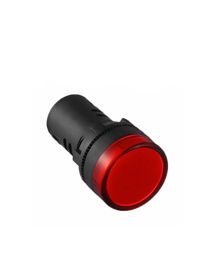 Señalizador LED 220V / ojo de buey para riel DIN Sanderson rojo